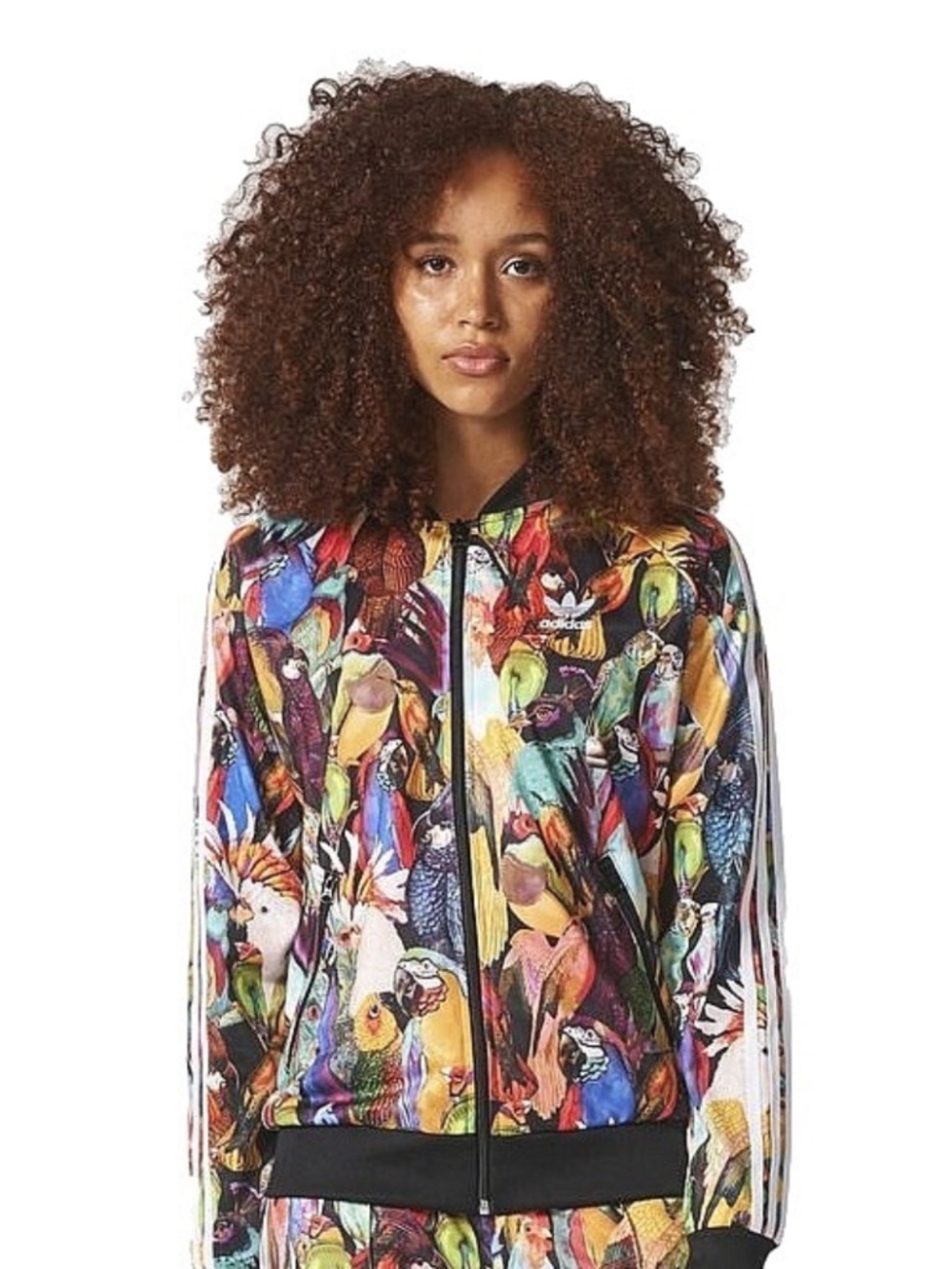 Adidas x Farm Rio Passaredo Parrot Print Zipped Track Jacket Size S